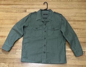 Kate Moss x Equipment Major Shirt Jacket Long Sleeve Green Large